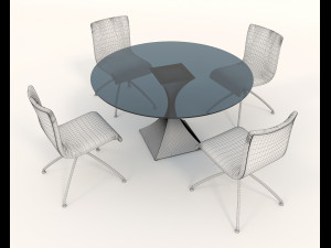 contemporary design armchair set 12 Modelo 3D
