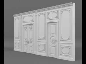 classic interior wall decoration 3D Model