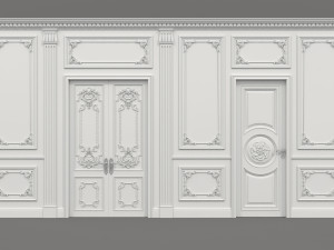 classic interior wall decoration 3D Model