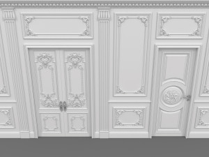 classic interior wall decoration 3D Model