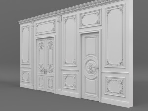 classic interior wall decoration 3D Model