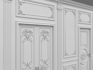 classic interior wall decoration 3D Model