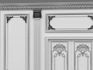 classic interior wall decoration 3D Model
