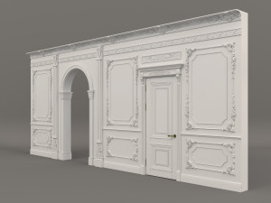 classic interior wall decoration 2 3D-Modell
