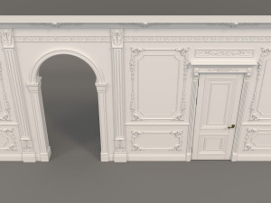classic interior wall decoration 2 3D-Modell