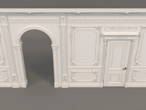 classic interior wall decoration 2 3D Model