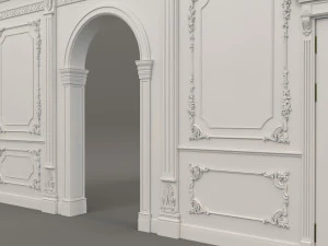 classic interior wall decoration 2 3D Model