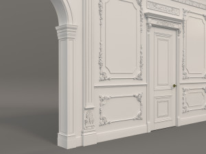 classic interior wall decoration 2 3D-Modell