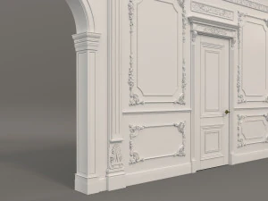 classic interior wall decoration 2 3D Model