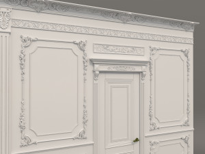 classic interior wall decoration 2 3D-Modell