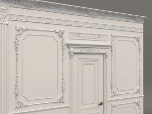 classic interior wall decoration 2 3D Model