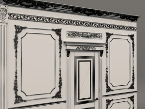 classic interior wall decoration 2 3D Model
