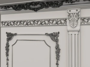 classic interior wall decoration 2 3D Model