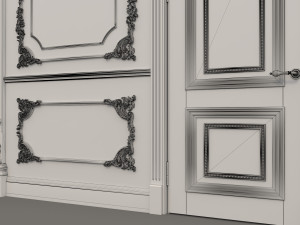 classic interior wall decoration 2 3D-Modell