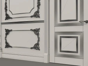 classic interior wall decoration 2 3D Model