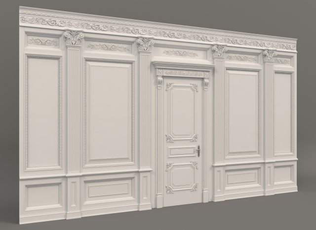 classic interior wall decoration 3 3Dモデル .c4d .max .obj .3ds .fbx .stl .blend 
