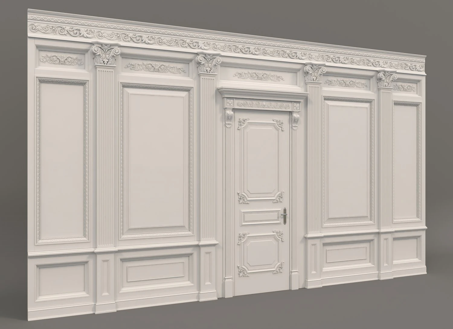 classic interior wall decoration 3 3D Model .c4d .max .obj .3ds .fbx .stl .blend 