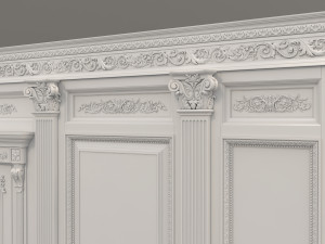 classic interior wall decoration 3 3Dモデル