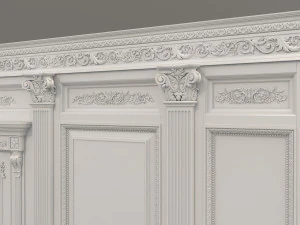 classic interior wall decoration 3 3D Model