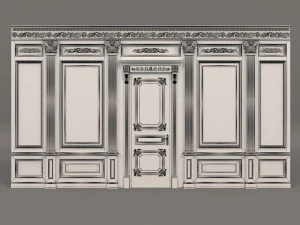 classic interior wall decoration 3 3D Model