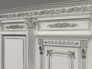 classic interior wall decoration 3 3D Model