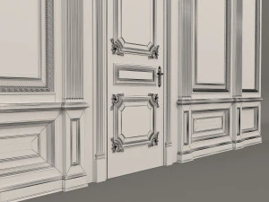 classic interior wall decoration 3 3D Model