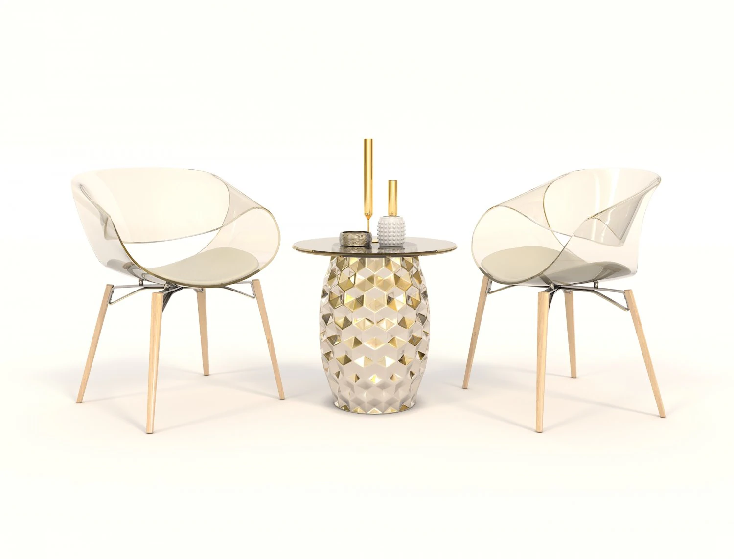 modern table and chair set 6 3D Model .c4d .max .obj .3ds .fbx .stl .blend