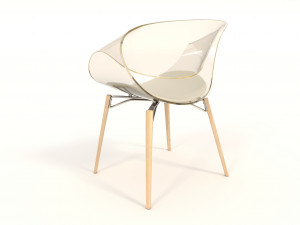 modern table and chair set 6 3D Model