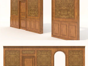 klasyczna dekoracja ścian wewnętrznych 4 Model 3D