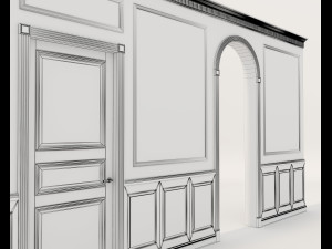 classic interior wall decoration 4 Modelo 3D