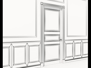 classic interior wall decoration 4 Modelo 3D