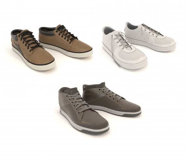 shoes collection 5 3D 模型 .c4d .max .obj .3ds .fbx .stl .blend 