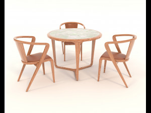 contemporary design armchair set 13 3Dモデル