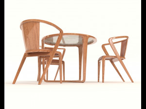 contemporary design armchair set 13 3Dモデル