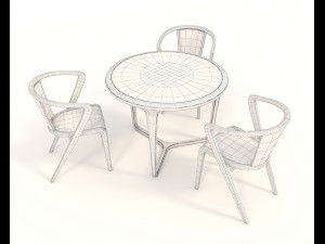 contemporary design armchair set 13 3Dモデル
