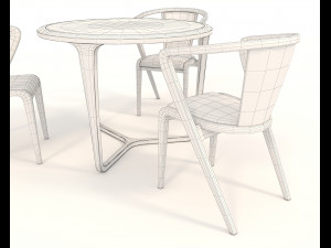 contemporary design armchair set 13 3Dモデル