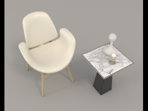 coffee table and chairs 3 Model 3D