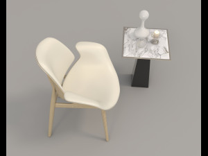 coffee table and chairs 3 Model 3D