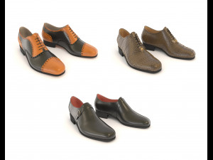 leather shoes 2 3D Model