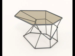 coffee table and chairs 4 3D Model