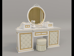 european style dressing table 5 Model 3D