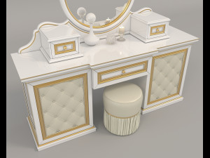 european style dressing table 5 Modèle 3D