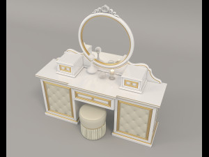 european style dressing table 5 Modèle 3D