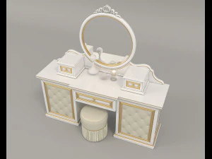 european style dressing table 5 3D Model