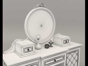 european style dressing table 5 Modèle 3D