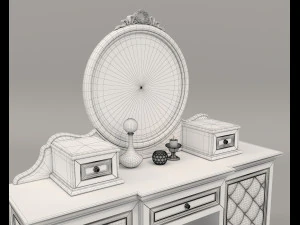 european style dressing table 5 3D Model