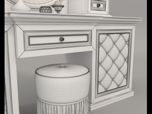 european style dressing table 5 Modèle 3D