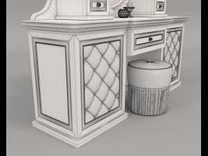 european style dressing table 5 Modèle 3D