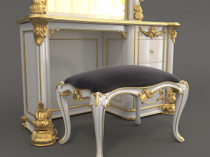 european style dressing table 6 Modelo 3D