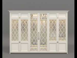 european style wardrobe 3D 模型